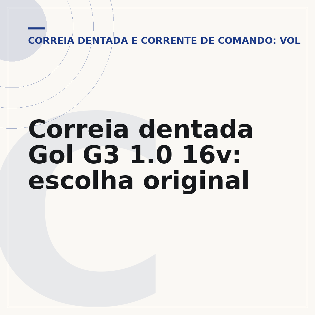 Correia dentada Gol G3 1.0 16v: escolha original