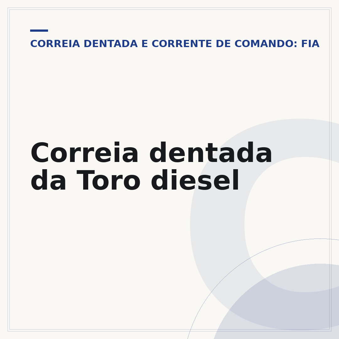 Correia dentada da Toro diesel