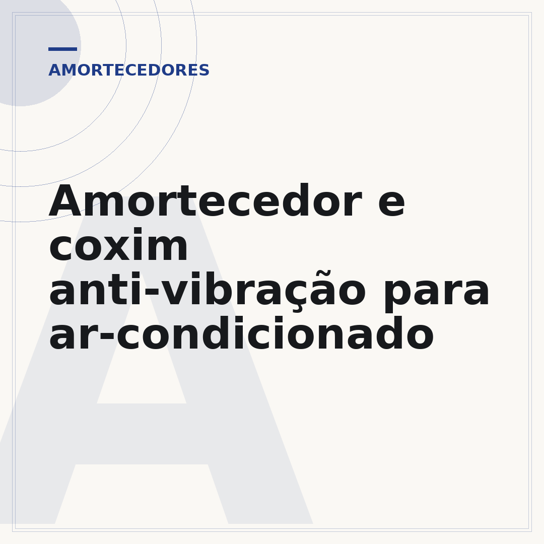 Amortecedor e coxim anti-vibração para ar-condicionado