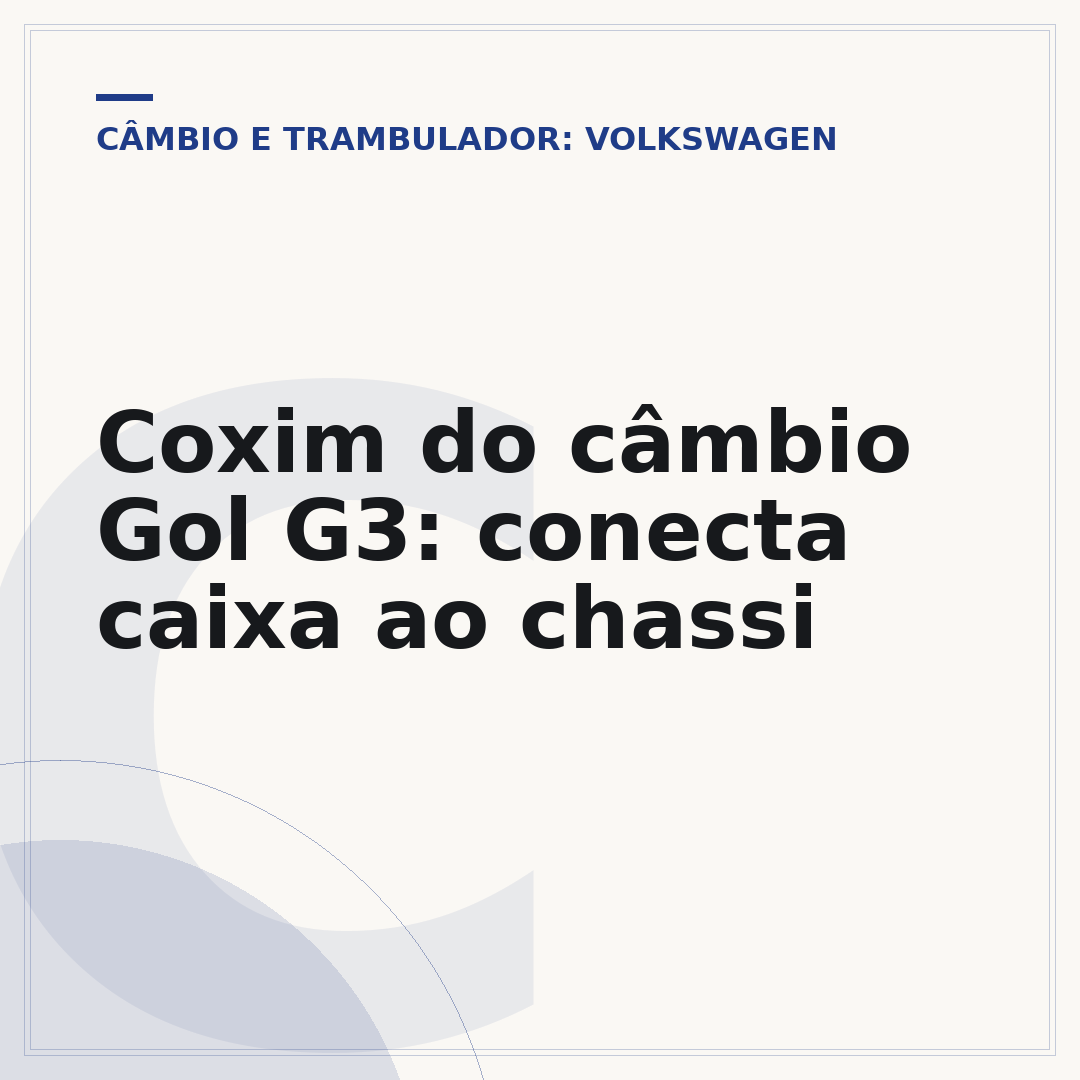 Coxim do câmbio Gol G3: conecta caixa ao chassi