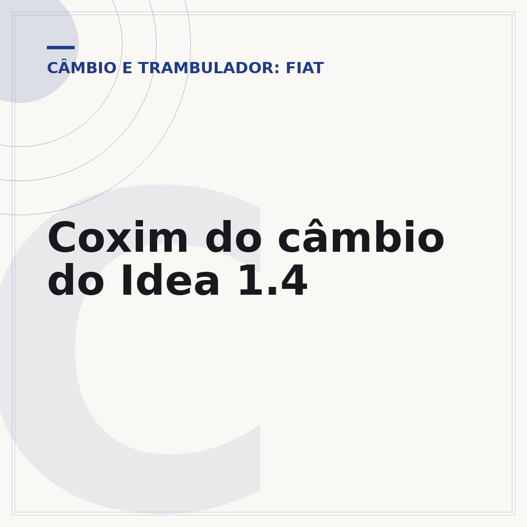 Coxim do câmbio do Idea 1.4