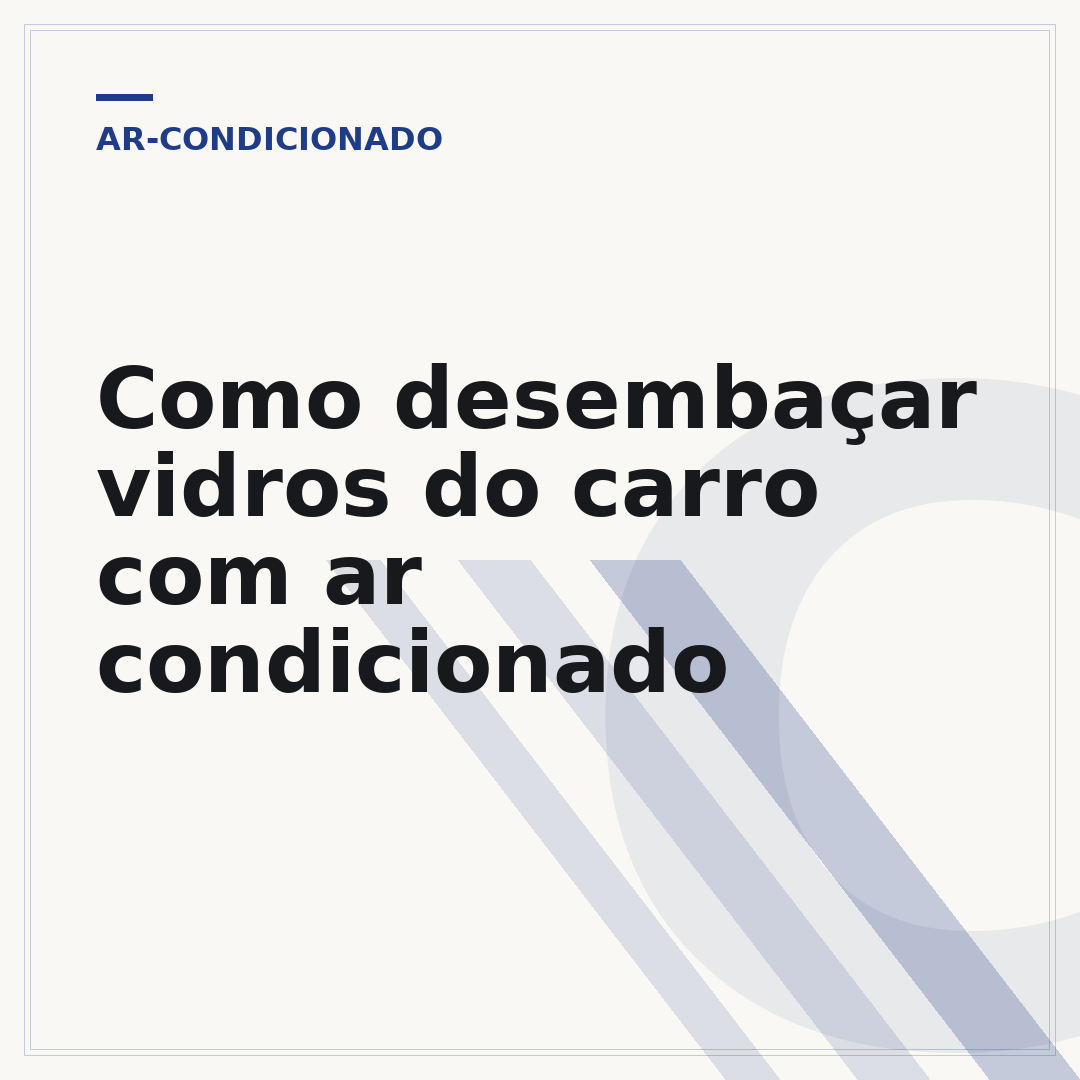 Como desembaçar vidros do carro com ar condicionado