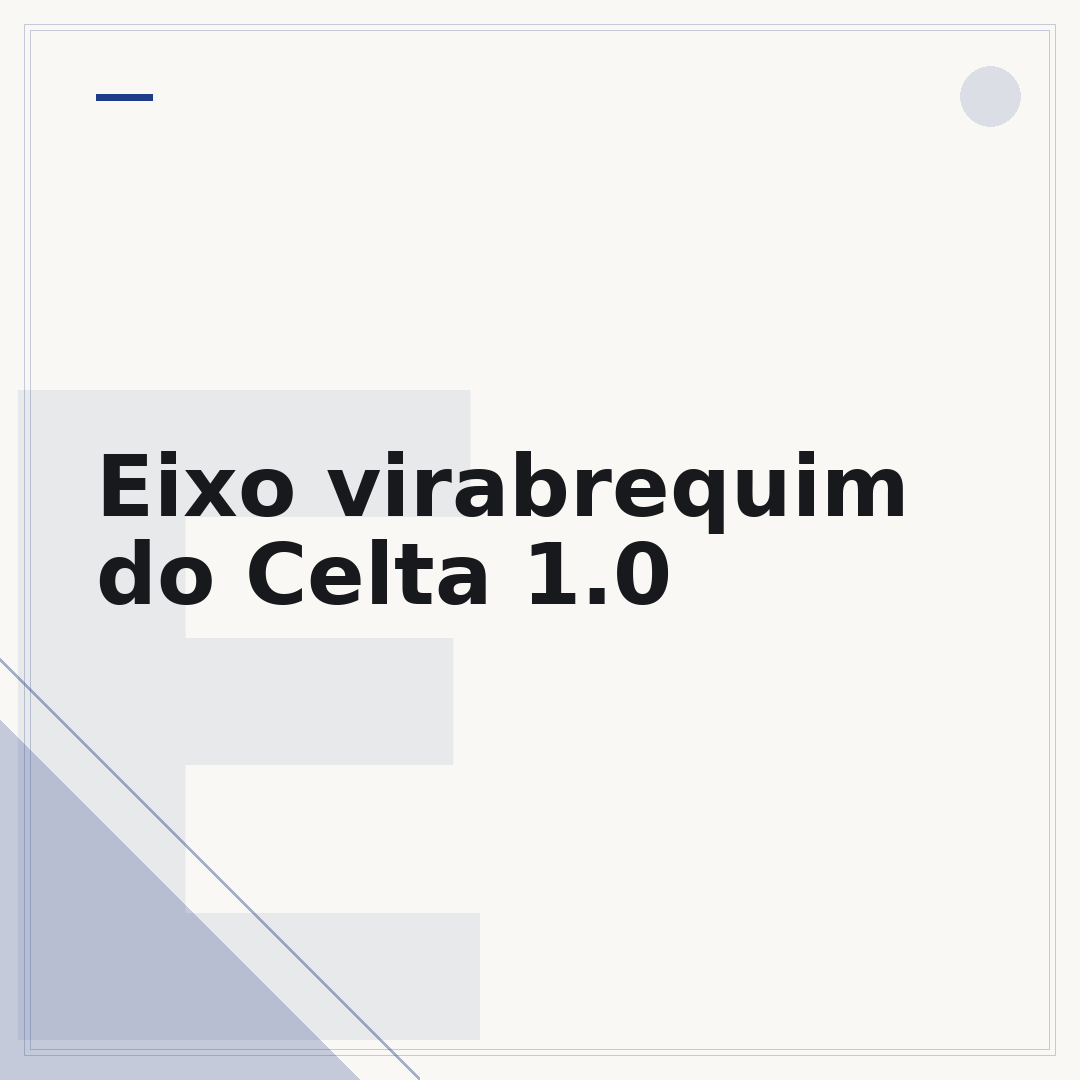 Eixo virabrequim do Celta 1.0