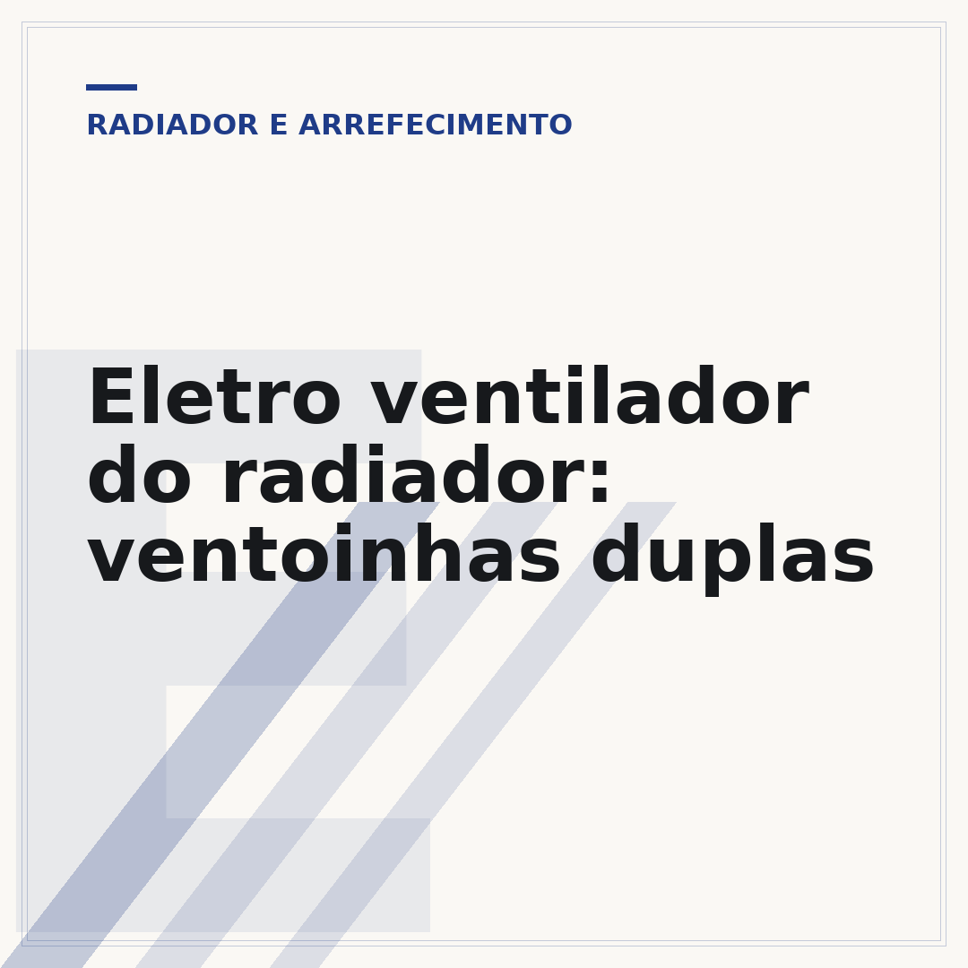 Eletro ventilador do radiador: ventoinhas duplas