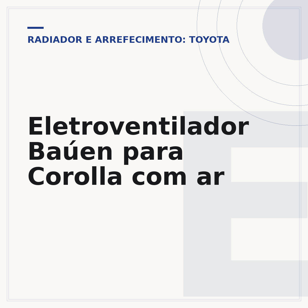 Eletroventilador Baúen para Corolla com ar