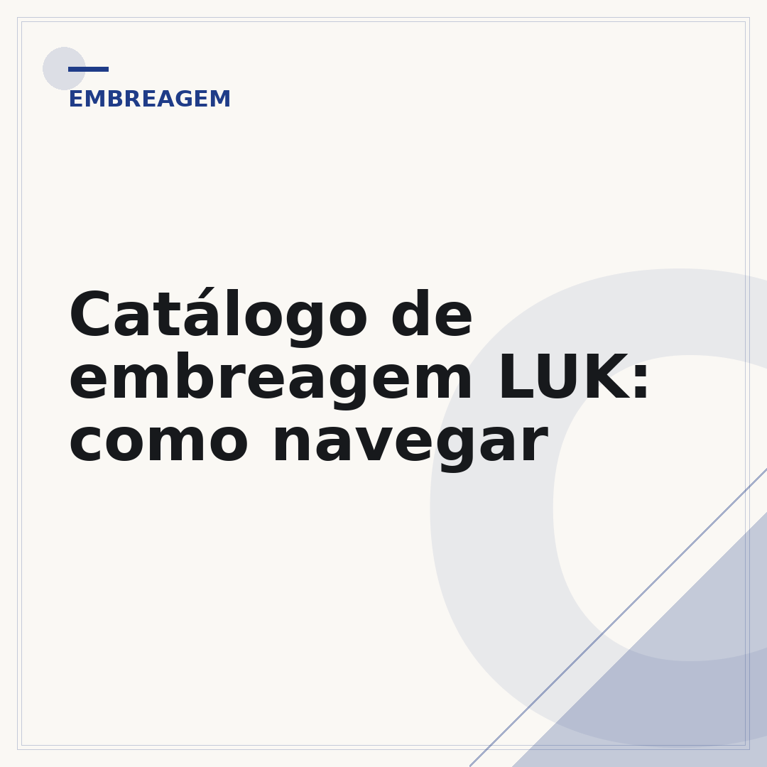 Catálogo de embreagem LUK: como navegar
