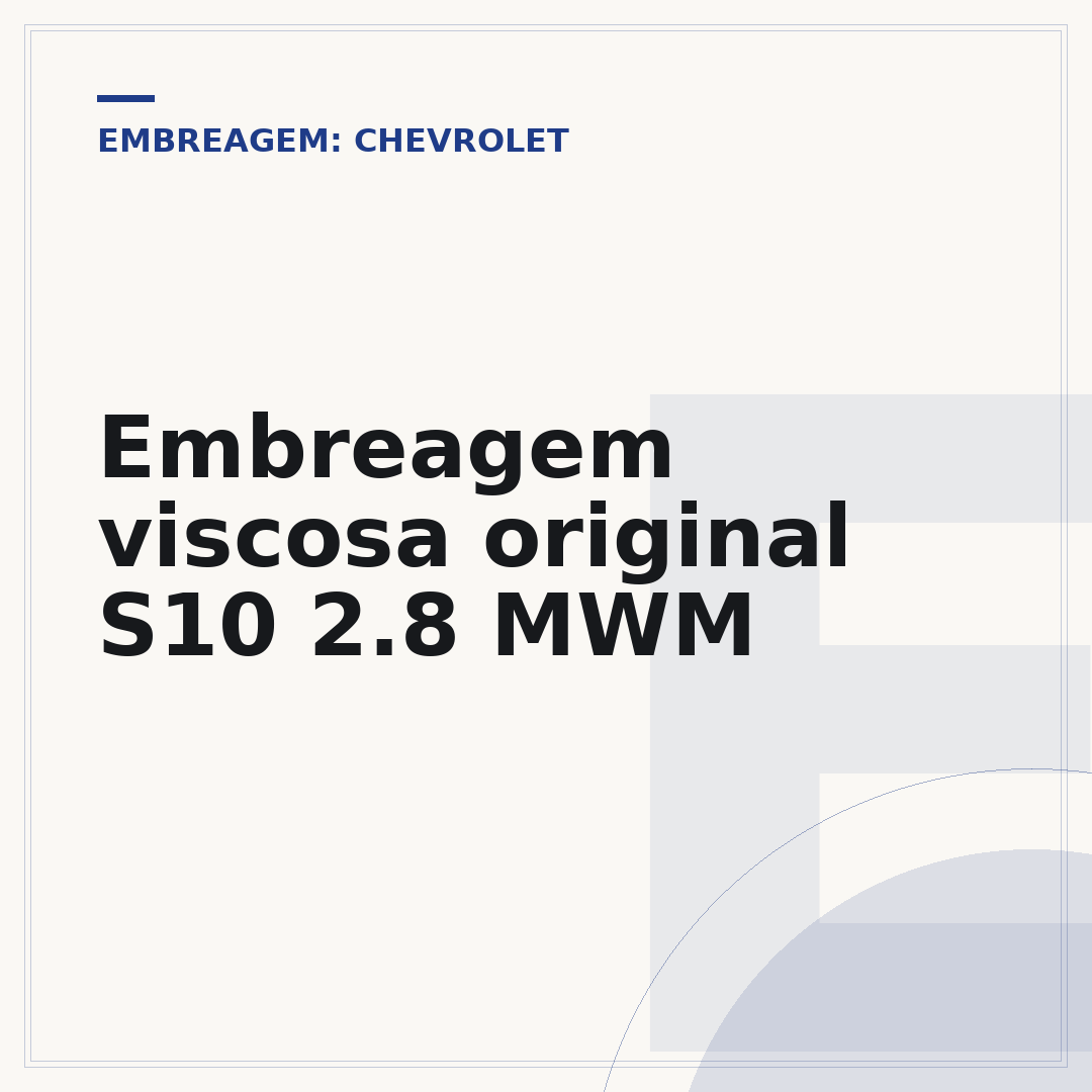 Embreagem viscosa original S10 2.8 MWM