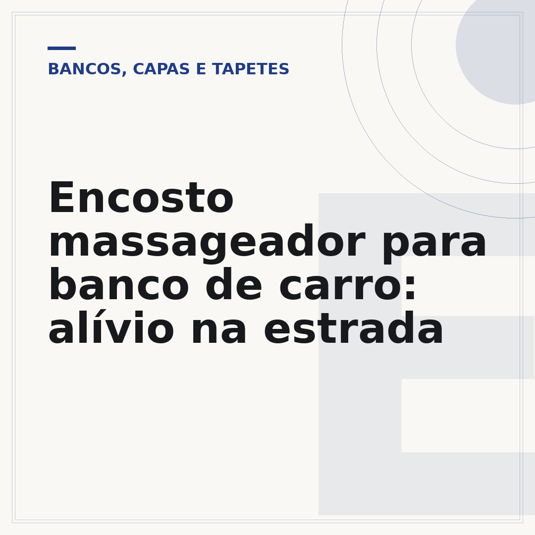 Encosto massageador para banco de carro: alívio na estrada