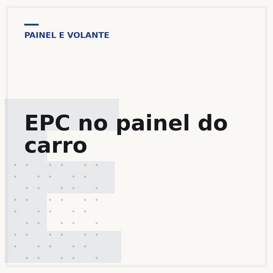 EPC no painel do carro