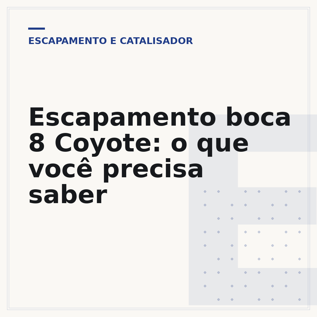 Escapamento boca 8 Coyote: o que você precisa saber