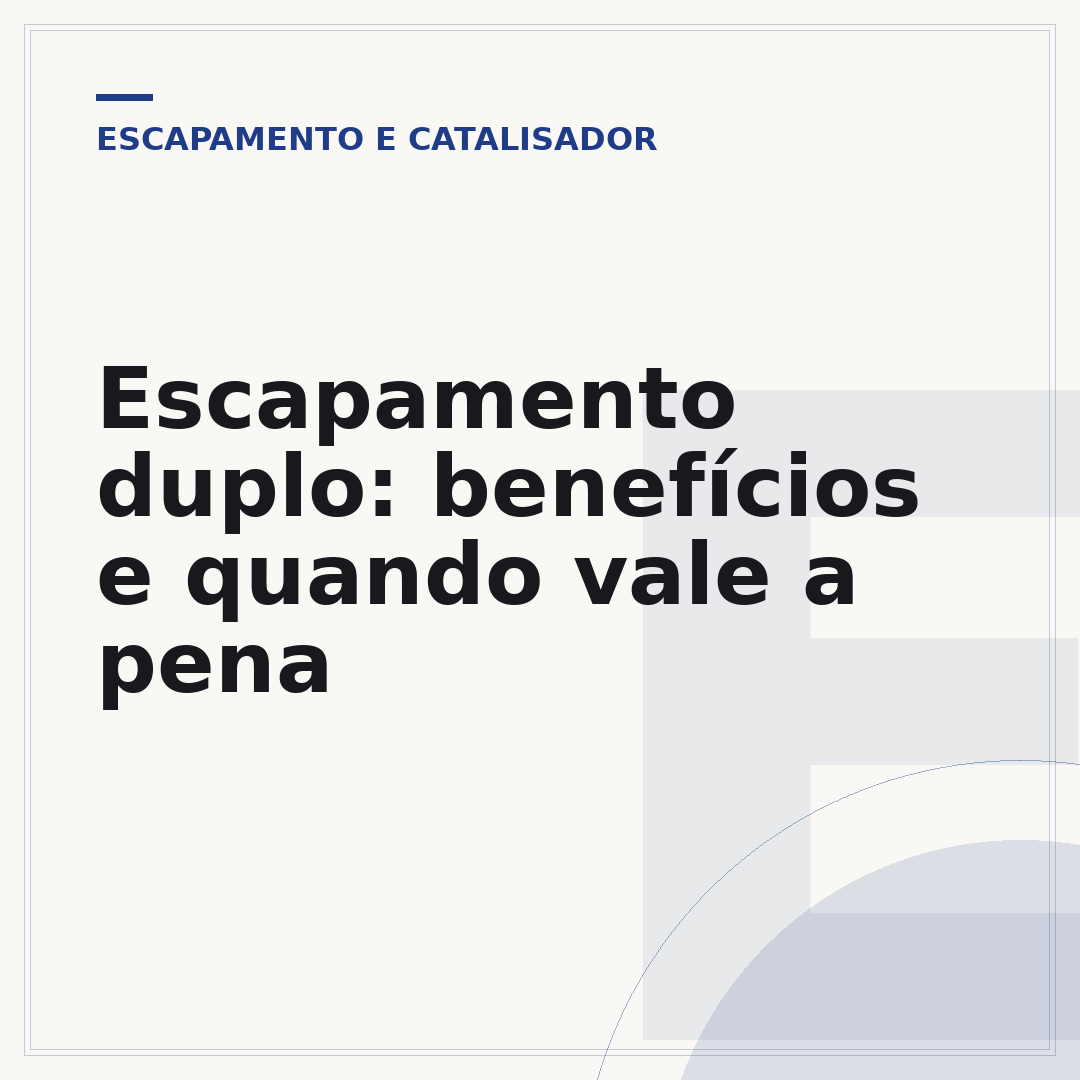 Escapamento duplo: benefícios e quando vale a pena