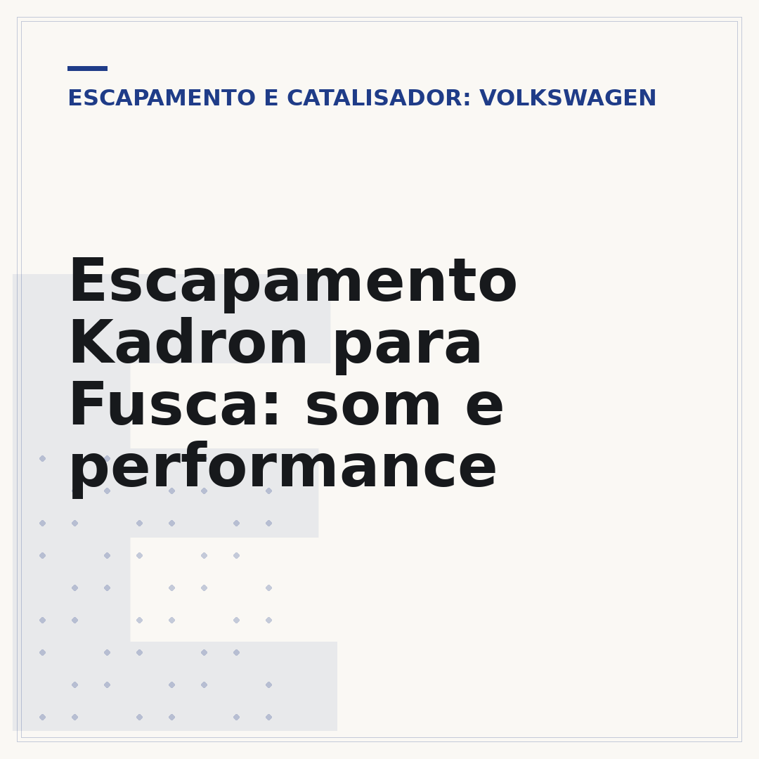 Escapamento Kadron para Fusca: som e performance