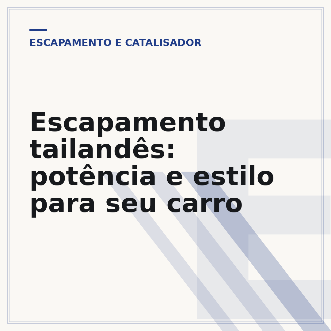 Escapamento tailandês: potência e estilo para seu carro