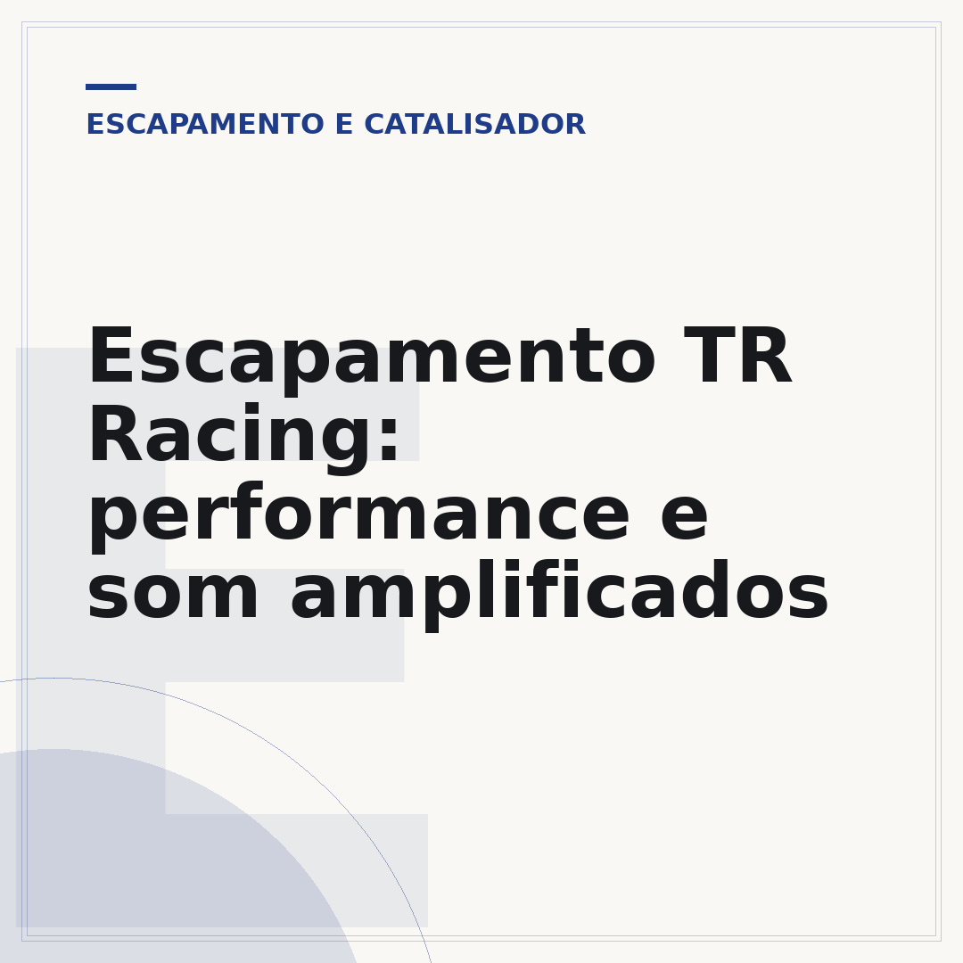 Escapamento TR Racing: performance e som amplificados