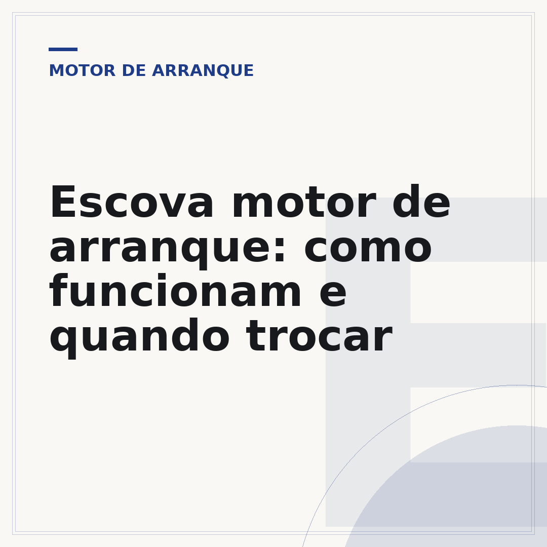 Escova motor de arranque: como funcionam e quando trocar