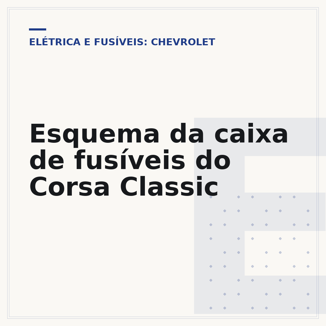 Esquema da caixa de fusíveis do Corsa Classic
