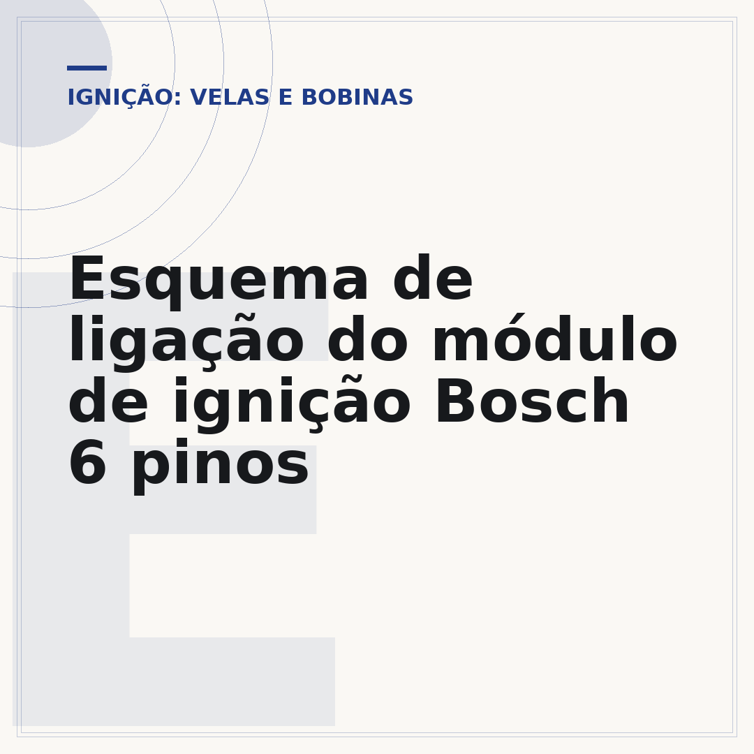 Esquema de ligação do módulo de ignição Bosch 6 pinos