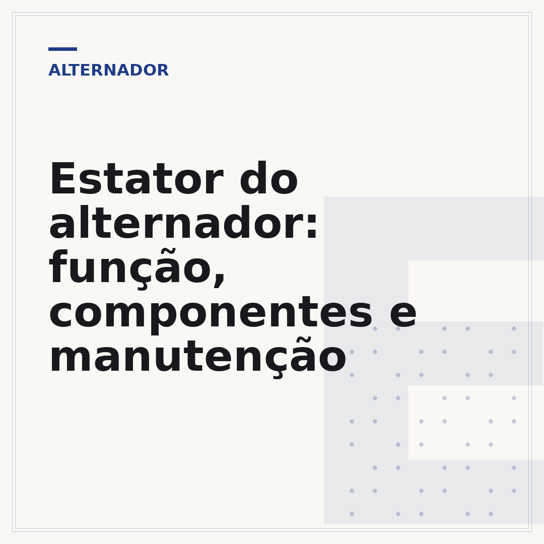 Estator do alternador: função, componentes e manutenção
