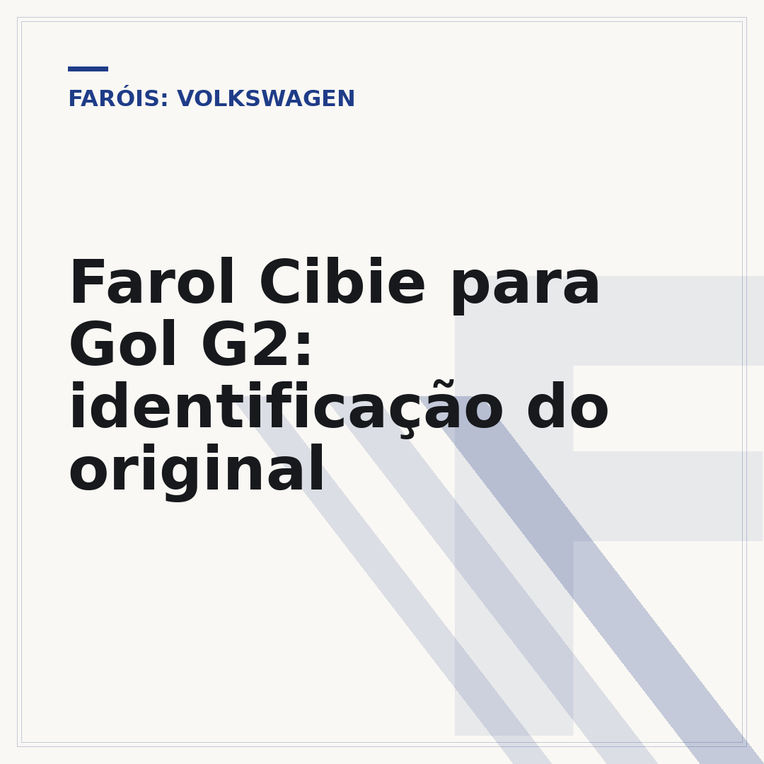Farol Cibie para Gol G2: identificação do original