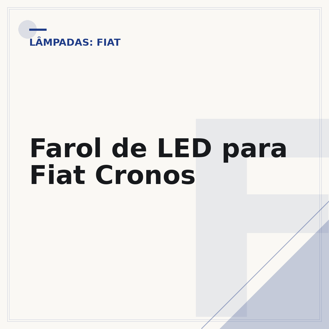 Farol de LED para Fiat Cronos
