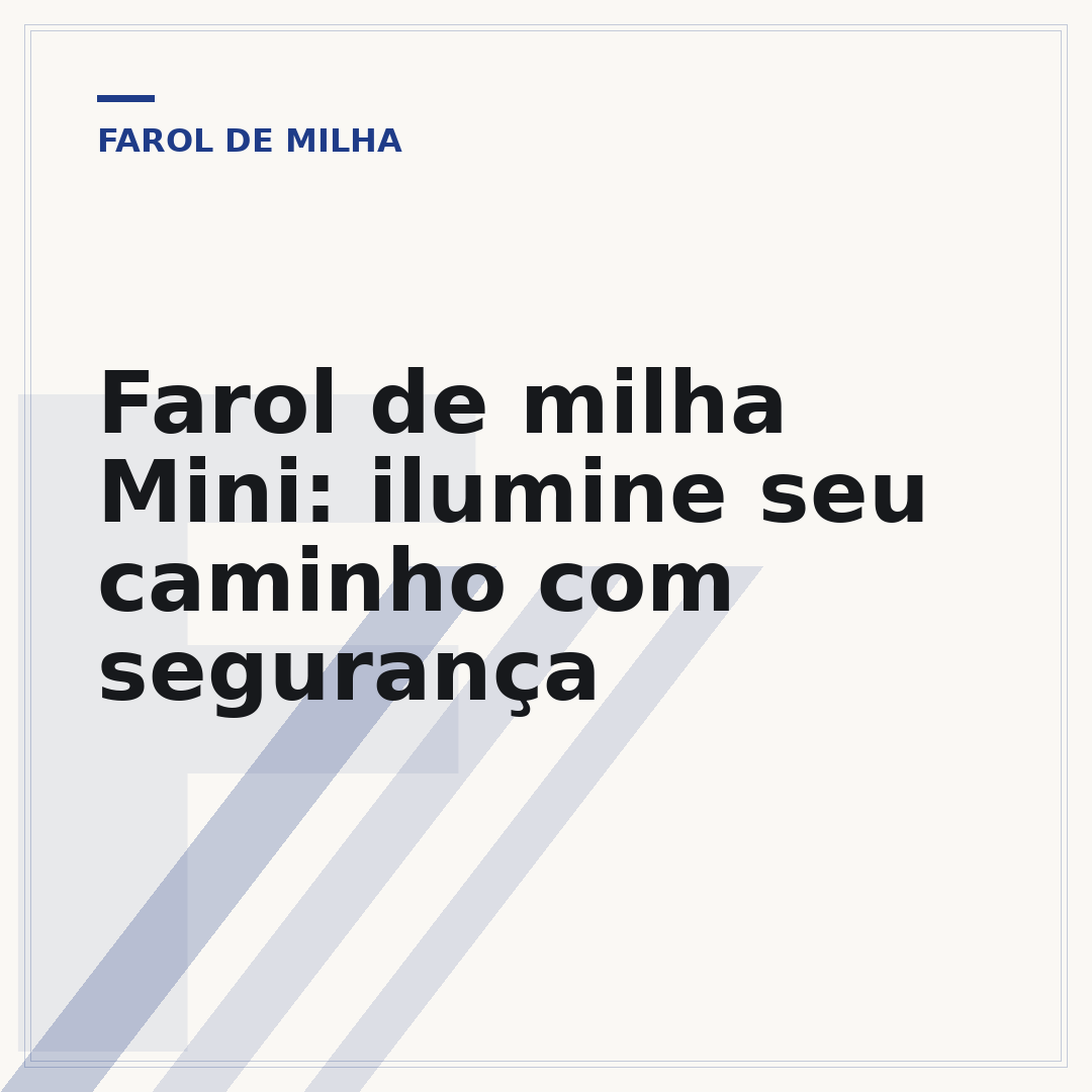 Farol de milha Mini: ilumine seu caminho com segurança