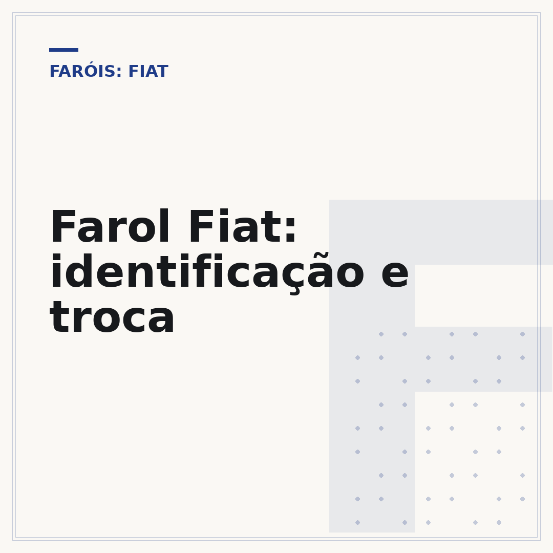 Farol Fiat: identificação e troca