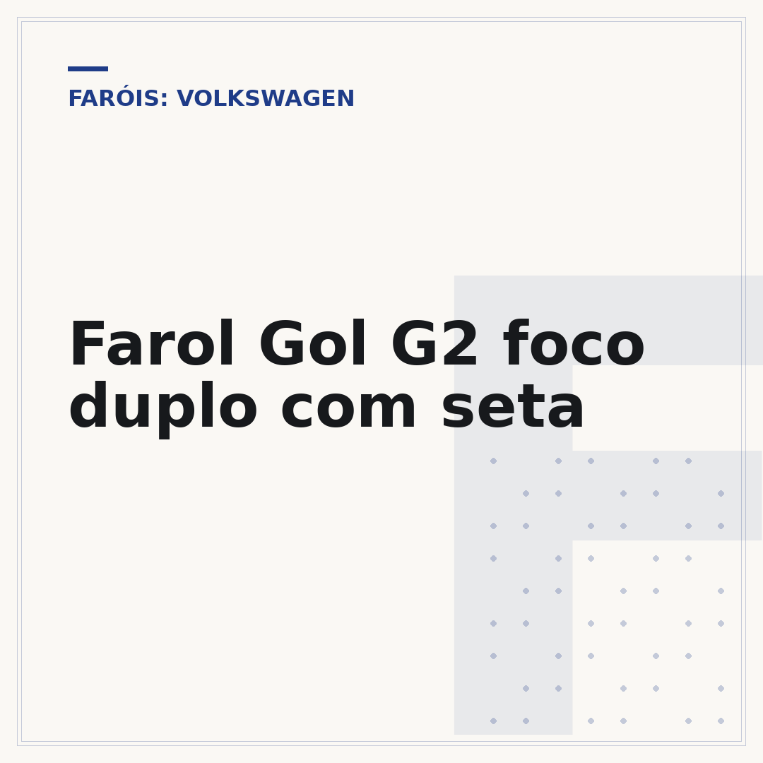 Farol Gol G2 foco duplo com seta