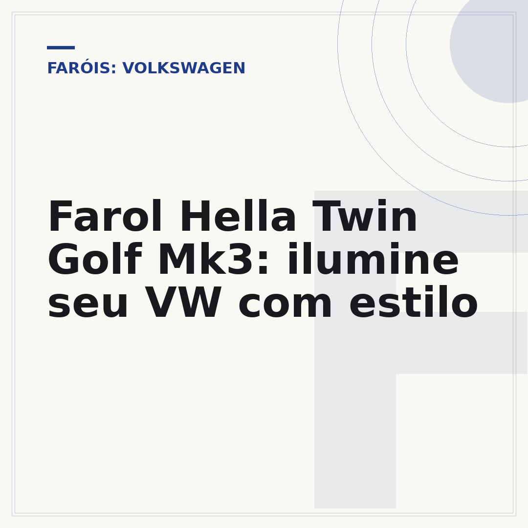 Farol Hella Twin Golf Mk3: ilumine seu VW com estilo