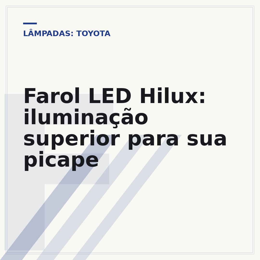 Farol LED Hilux: iluminação superior para sua picape