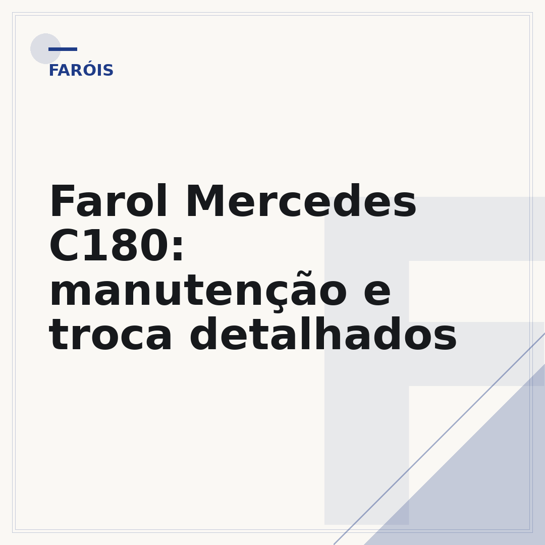 Farol Mercedes C180: manutenção e troca detalhados