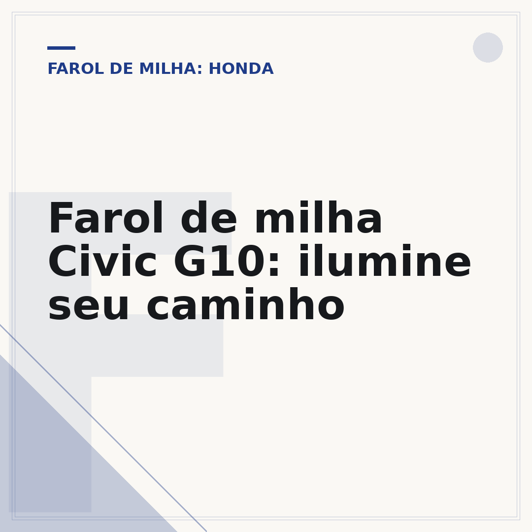 Farol de milha Civic G10: ilumine seu caminho
