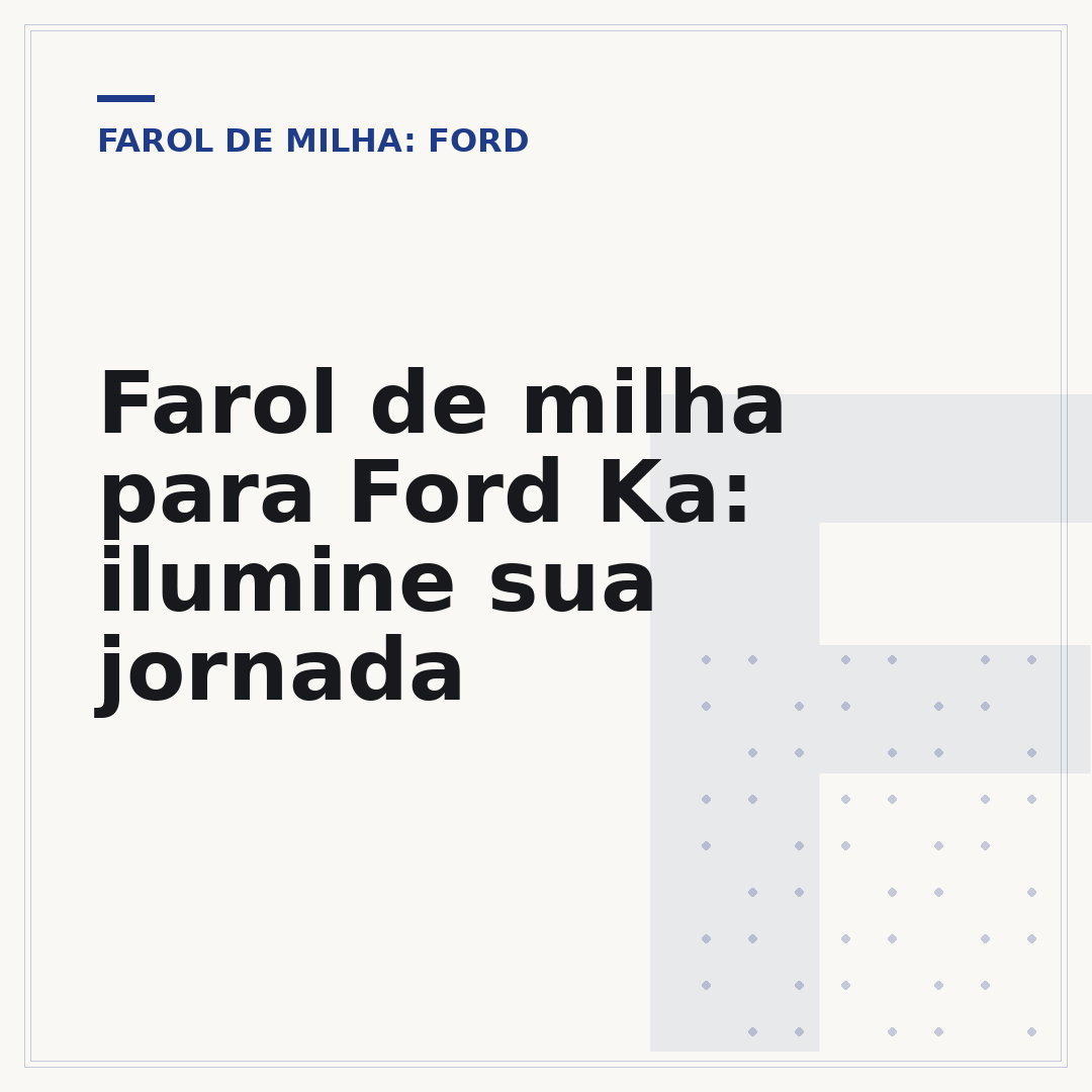 Farol de milha para Ford Ka: ilumine sua jornada