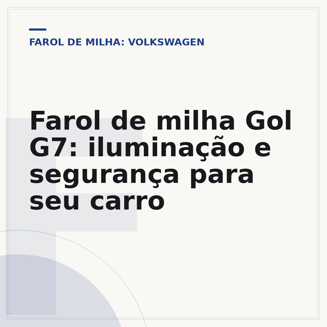 Farol de milha Gol G7: iluminação e segurança para seu carro