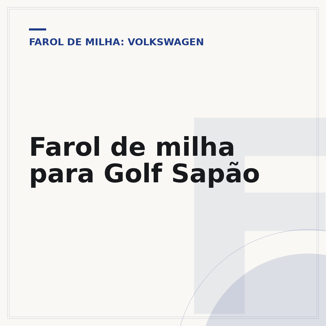 Farol de milha para Golf Sapão