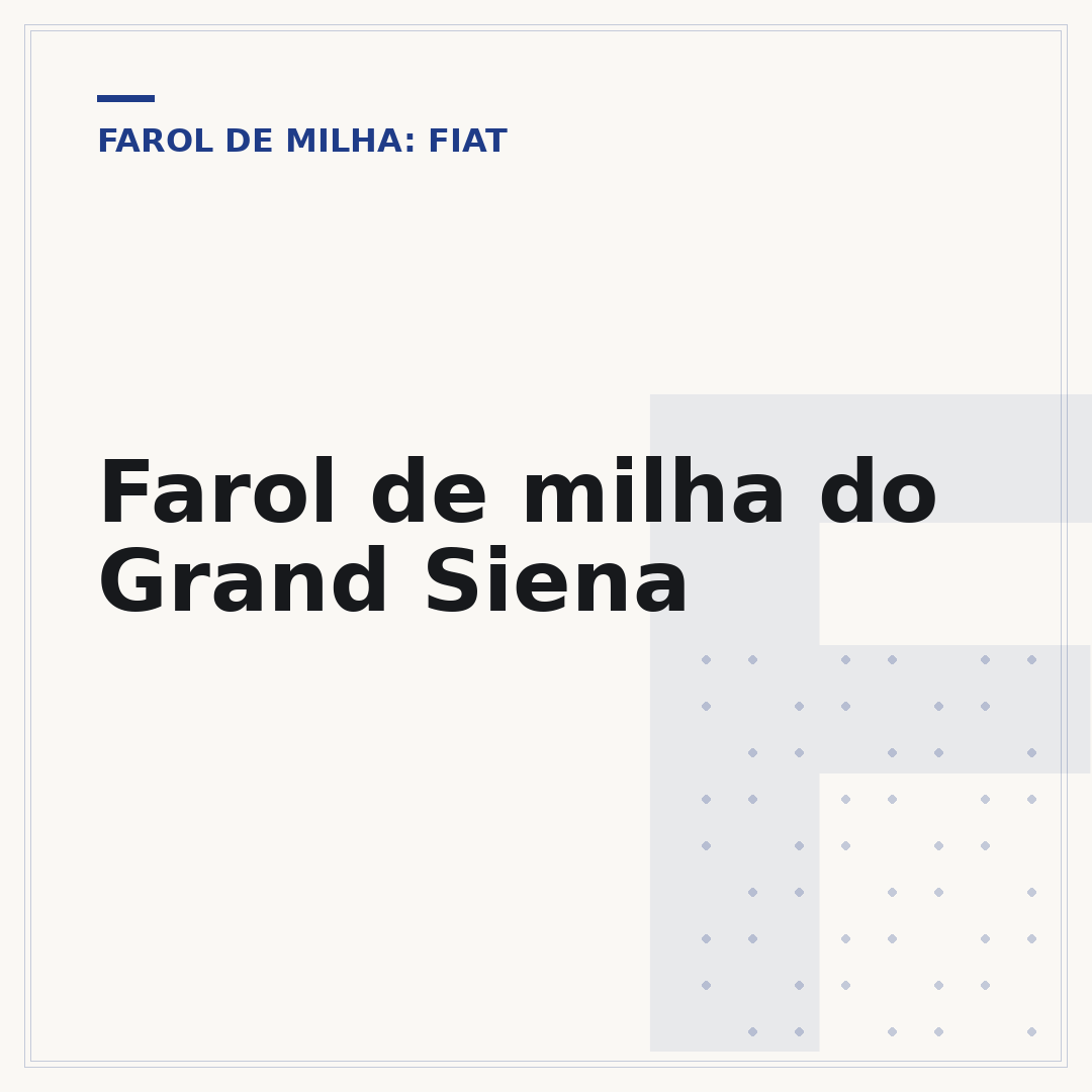 Farol de milha do Grand Siena