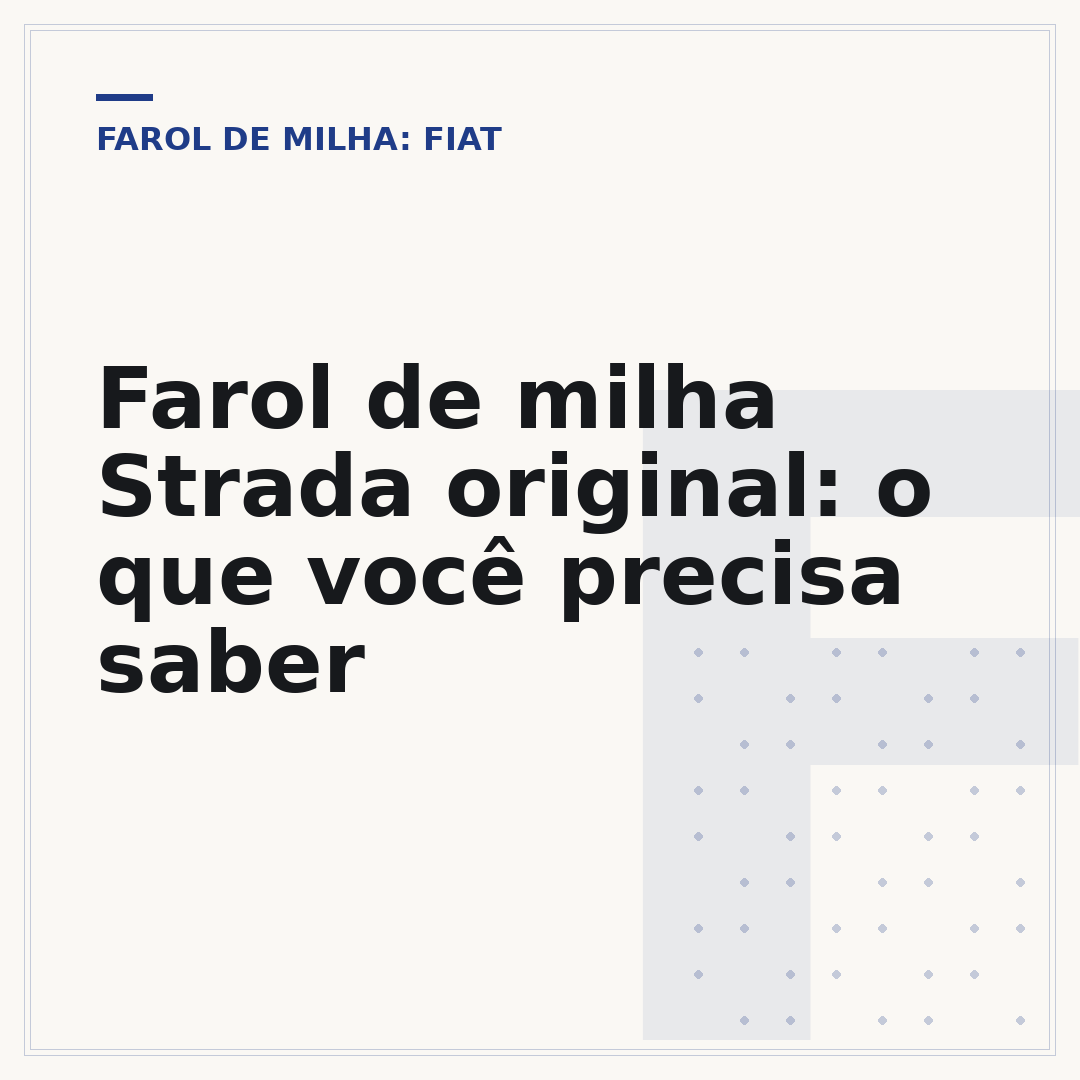 Farol de milha Strada original: o que você precisa saber