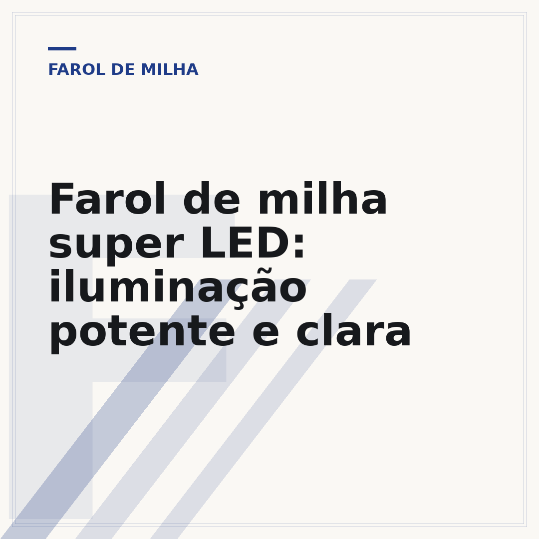 Farol de milha super LED: iluminação potente e clara
