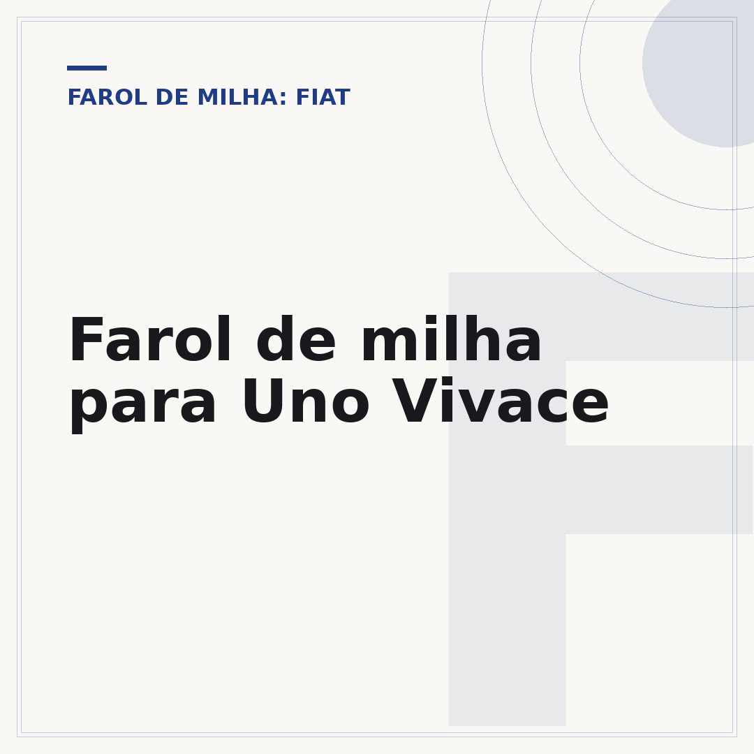 Farol de milha para Uno Vivace