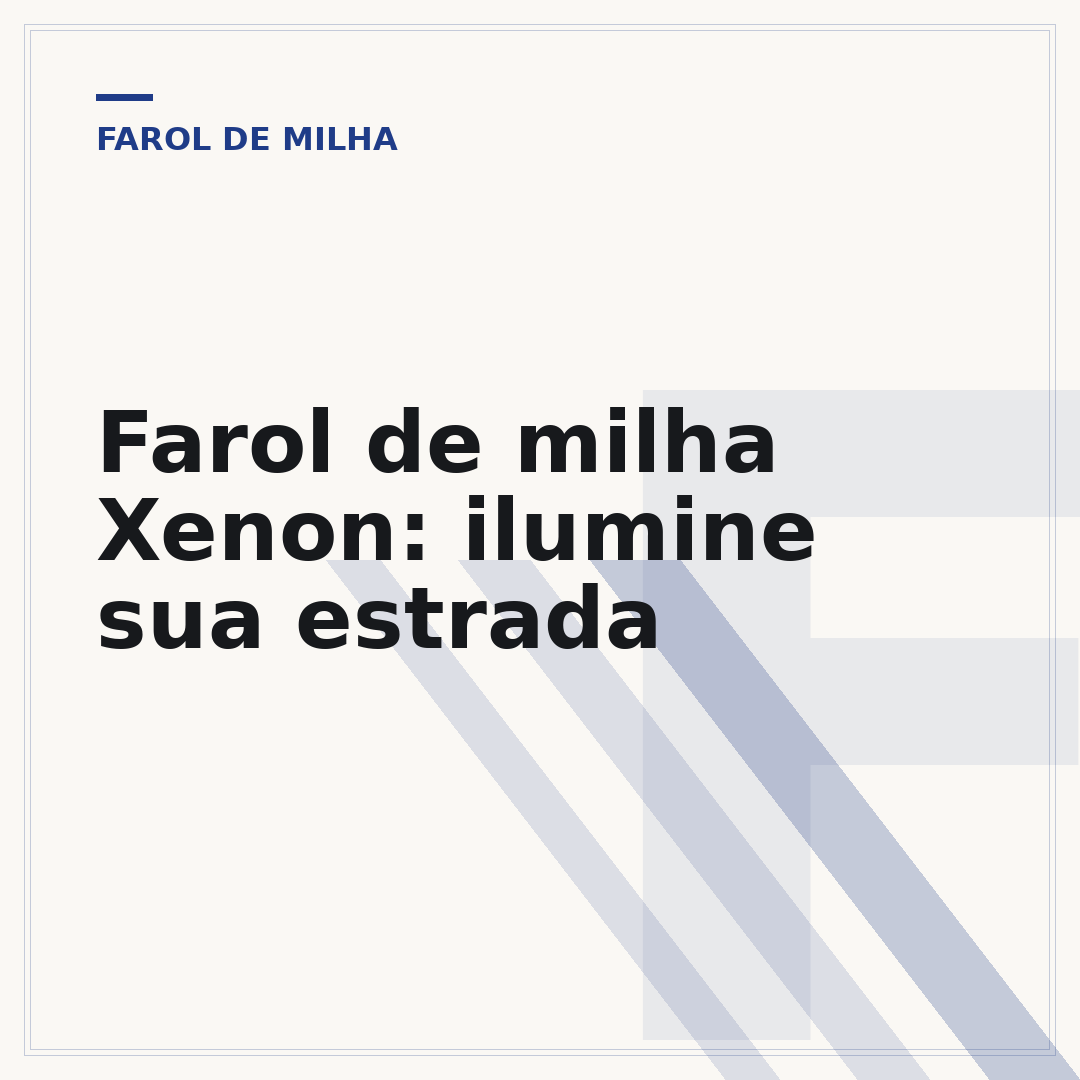 Farol de milha Xenon: ilumine sua estrada