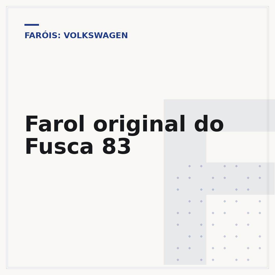 Farol original do Fusca 83