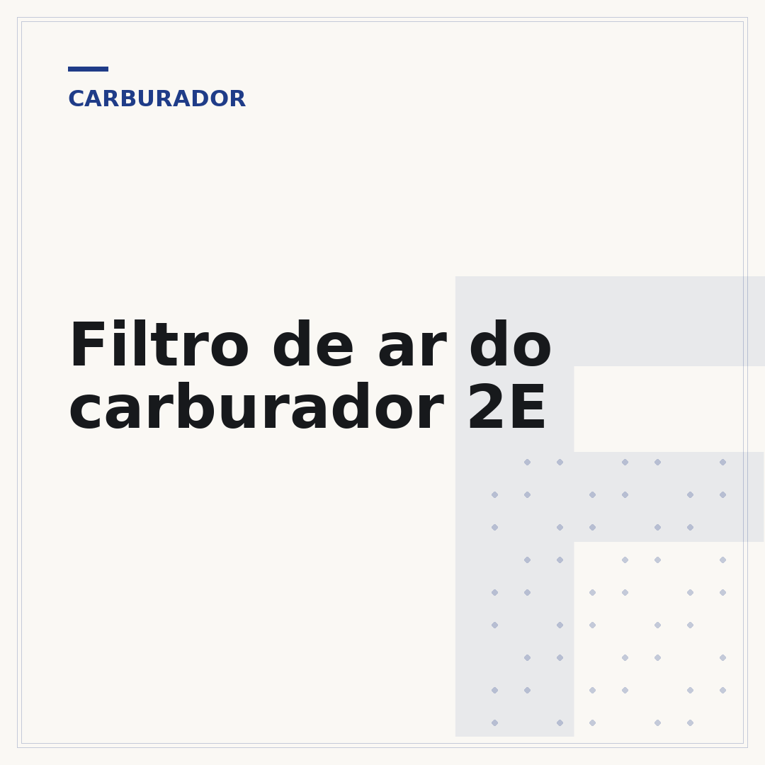 Filtro de ar do carburador 2E