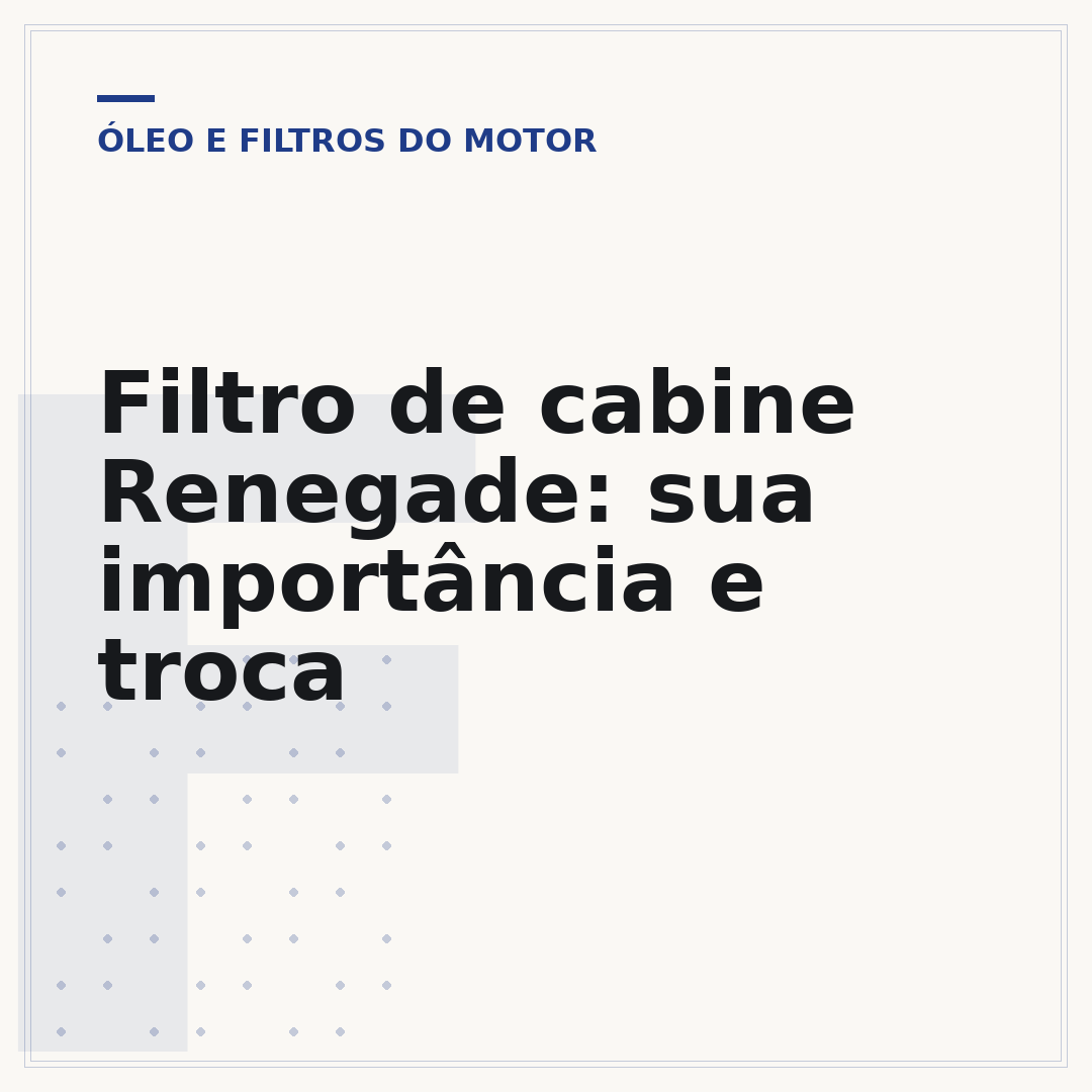 Filtro de cabine Renegade: sua importância e troca