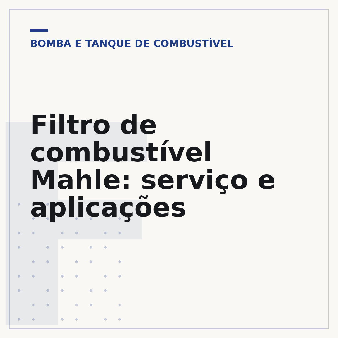 Filtro de combustível Mahle: serviço e aplicações