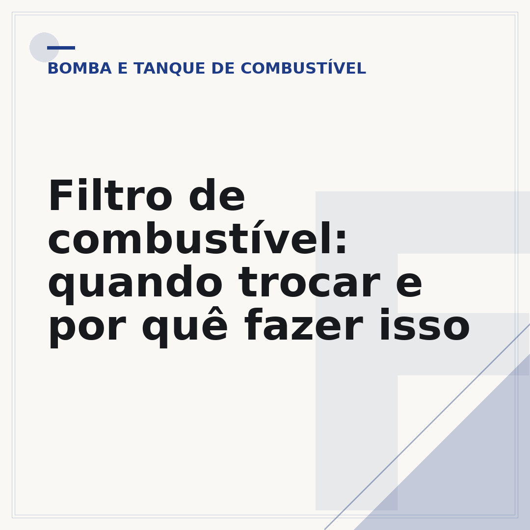 Filtro de combustível: quando trocar e por quê fazer isso