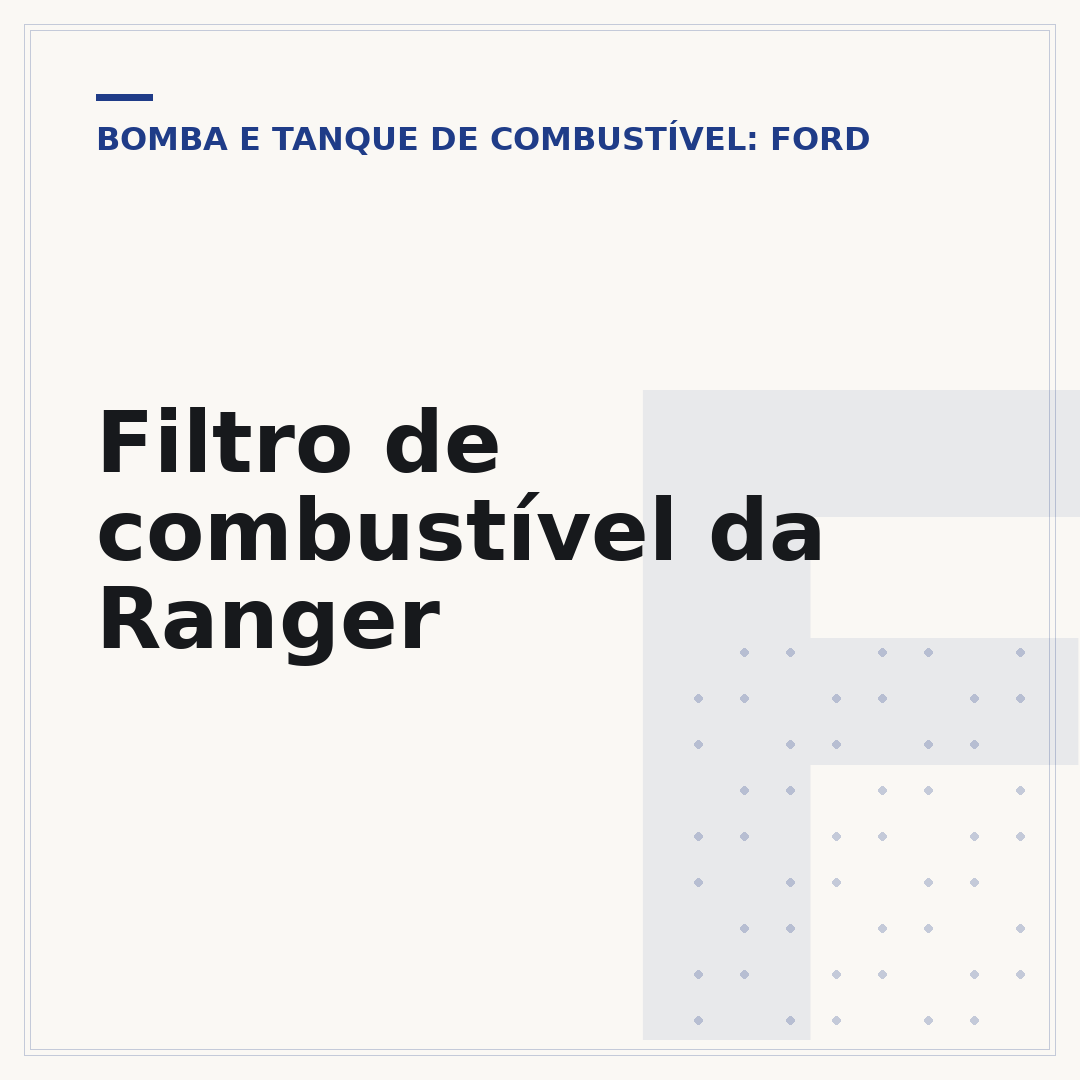 Filtro de combustível da Ranger