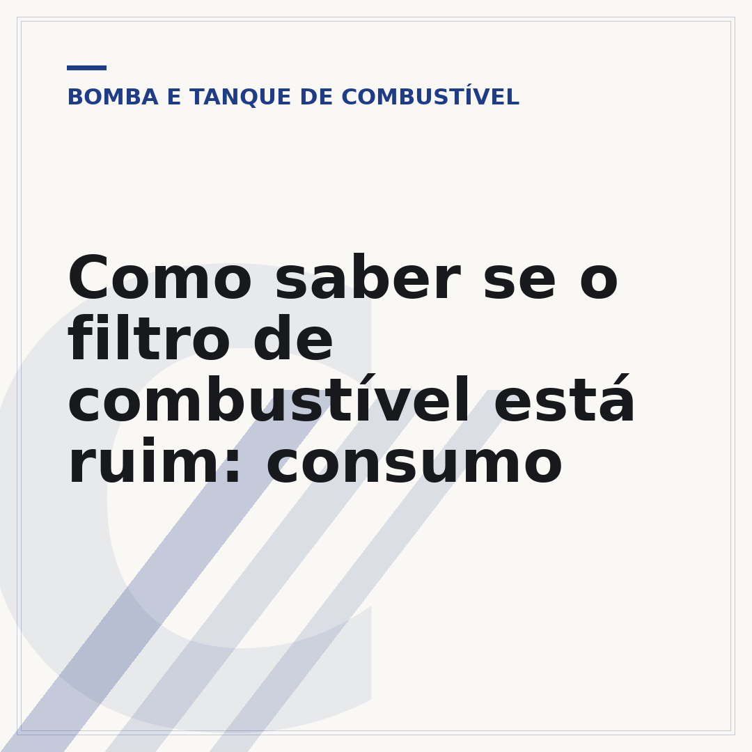Como saber se o filtro de combustível está ruim: consumo