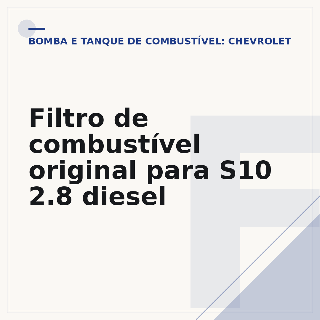 Filtro de combustível original para S10 2.8 diesel