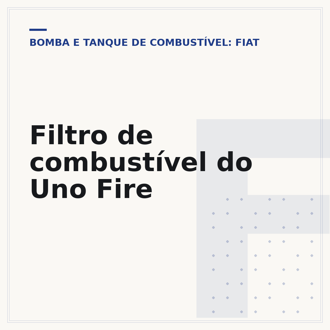 Filtro de combustível do Uno Fire