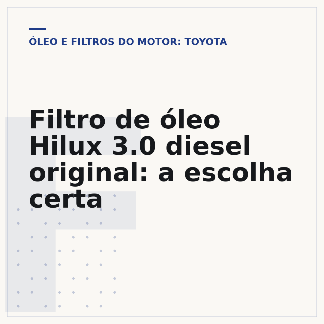 Filtro de óleo Hilux 3.0 diesel original: a escolha certa