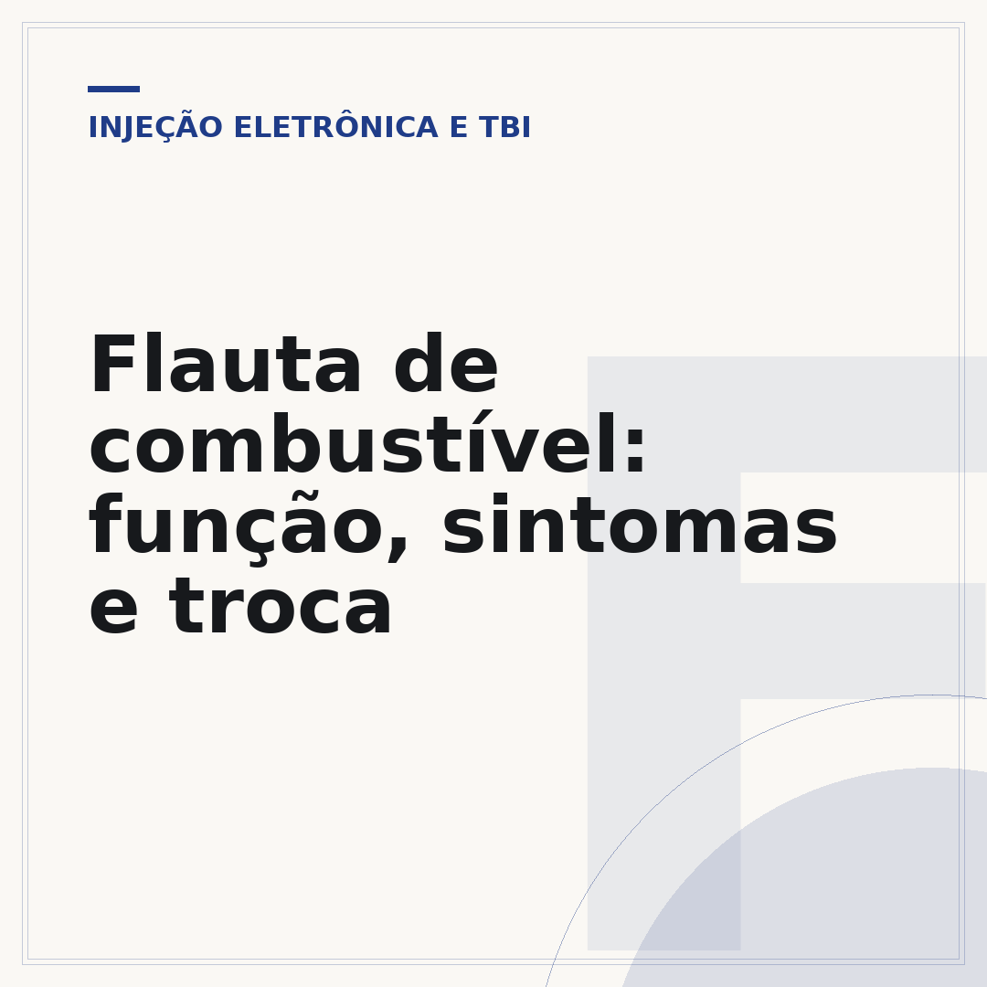 Flauta de combustível: função, sintomas e troca